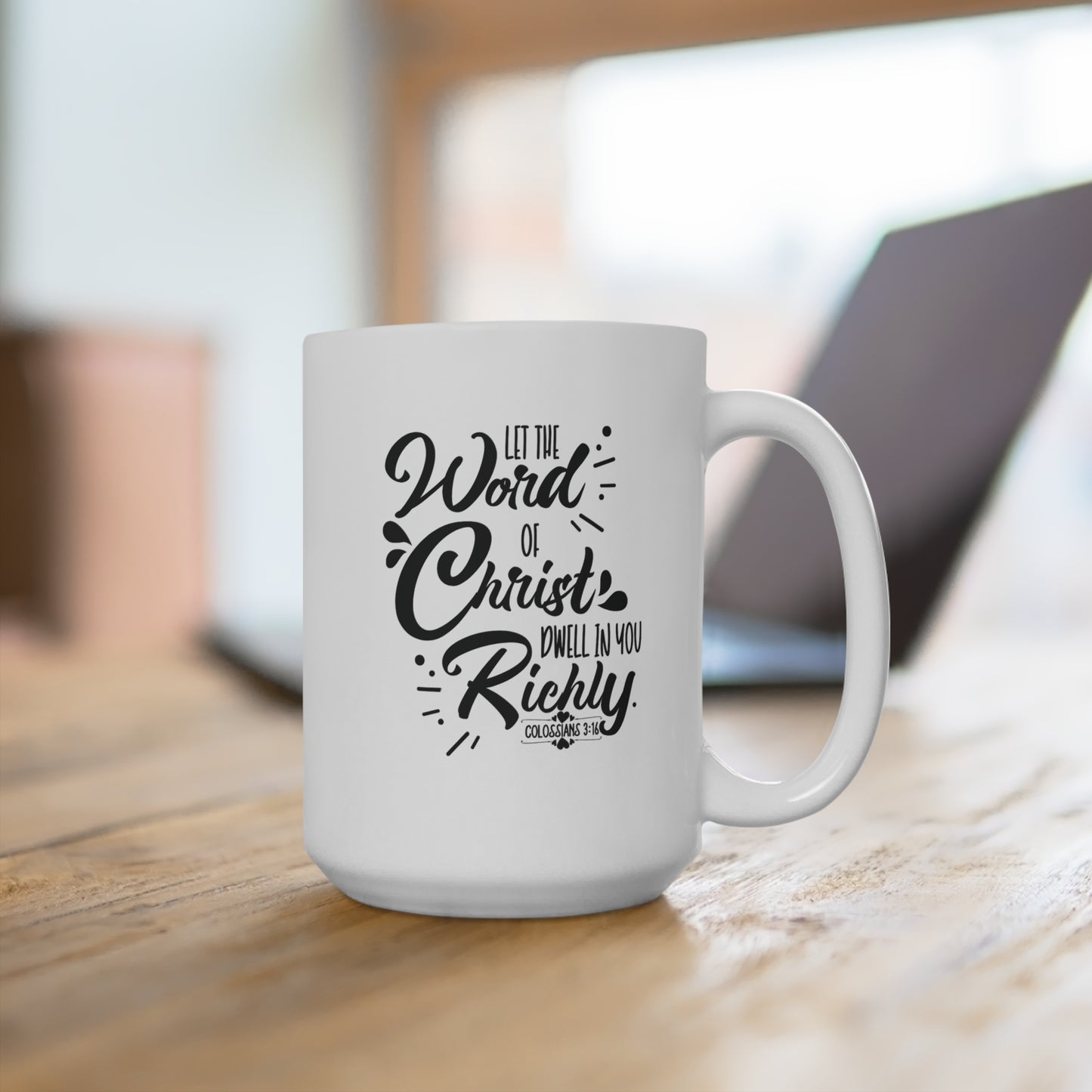 Faith Mug 15oz - Corinthians Verse and Salvation Prayer