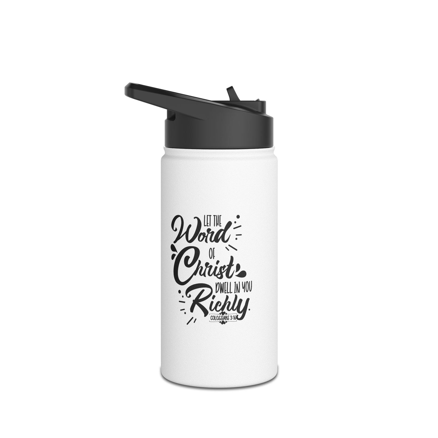 Water Bottle with Salvation Prayer and Corinthians Bible Verse