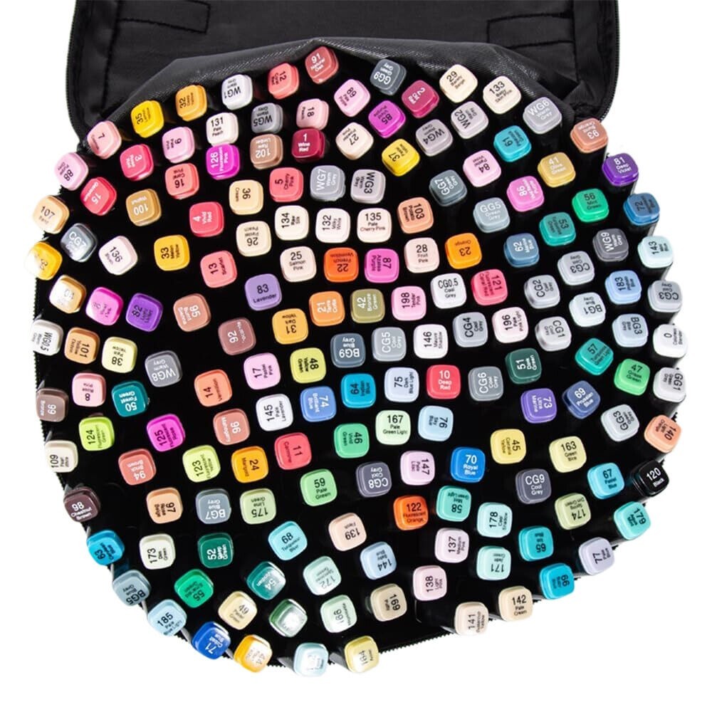 168 Colors Dual Tip Art Markers Color Pens Drawing Watercolour Kids & Gift