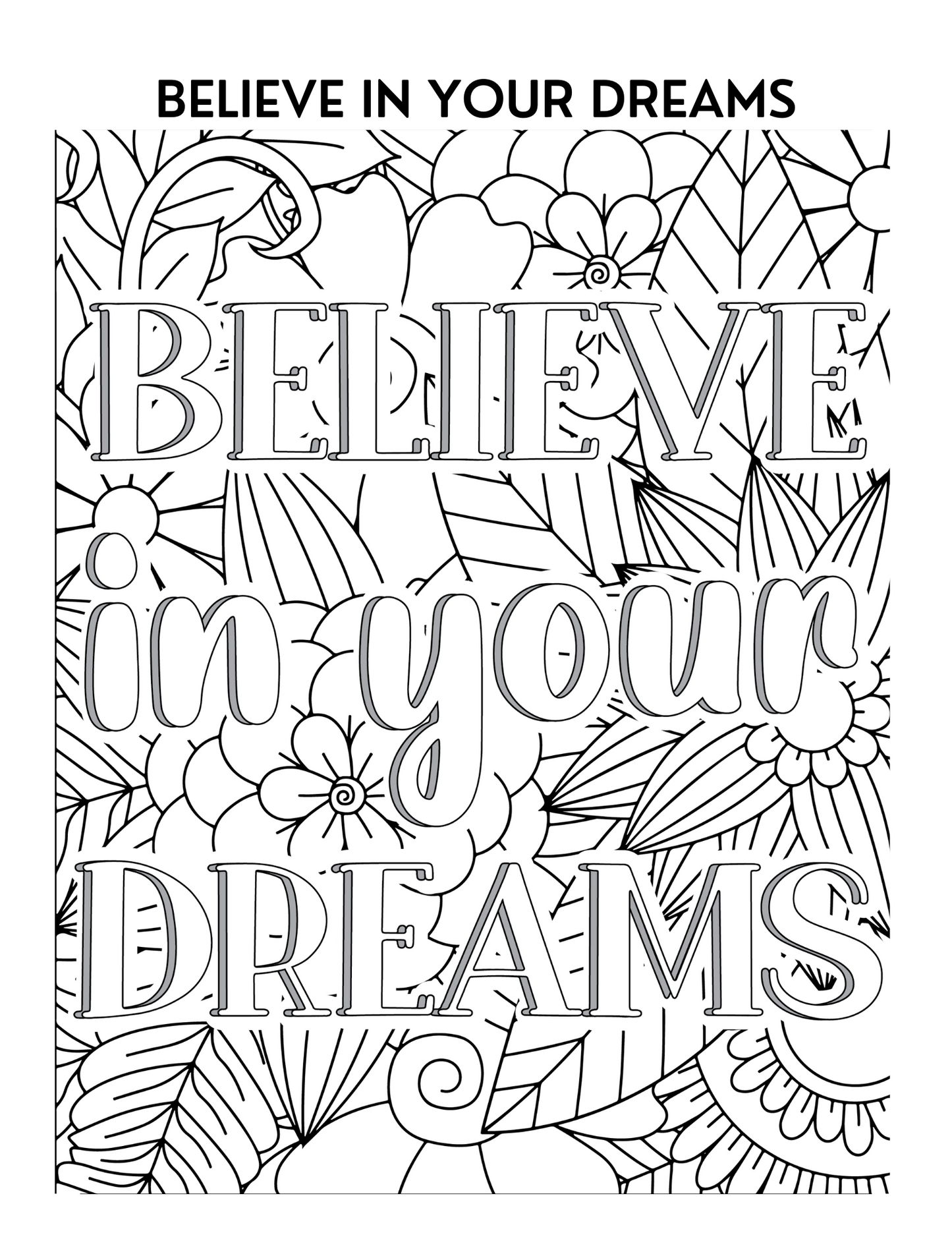 Motivational Quotes Color & Relax Coloring book Series 1